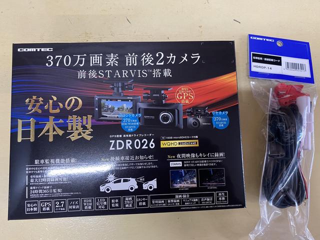 トヨタ　ＲＡＶ４　コムテック　ＺＤＲ０２６　駐車監視ケーブル　ＨＤＲＯＰ－１４　ＦＲカメラ付きドライブレコーダー取付