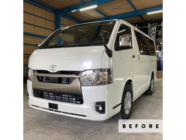トヨタ ハイエースバン 新車 カスタム ローダウンキット 取付 トヨタ ハイエースバン 新車 カスタム ローダウンキット 取付