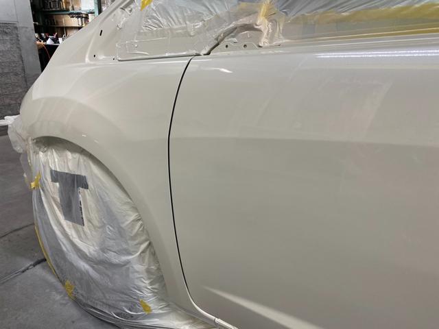 ホンダ　フィット　鈑金塗装　キズ　凹み　新品　中古　白パール　保険事故　自損事故　レンタカー　見積もり無料　代車無料　いわき市　いわき　車検　整備　リサイクル