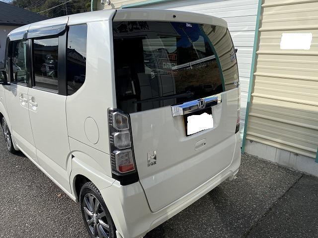 ホンダ　N-BOX　中古車　オークション　販売　車検　鈑金塗装　整備　パーツ取付　ナビ取付　ETC取付　ドラレコ取付　グラスネオコーティング　磨き　カスタム　スタッドレス　いわき市　保険　レンタルバイク　