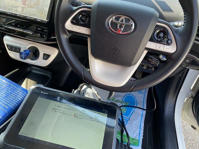 トヨタ　プリウス　50　コンピューター診断機　故障コード消去　事故車修理　G-SCAN3　OBD2診断機　修理の後は必須です　ちゃんと故障コードを消去して御納車いたします　福島県いわき市　いわき市　車体整備士がいる店　2級整備士がいる店　