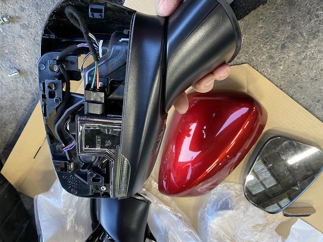 マツダ　デミオ　ドアミラー交換　ミラー不具合　ミラーが動かない　純正部品　ミラー組替え　モーター交換　福島県いわき市　いわき市　いわき板金　