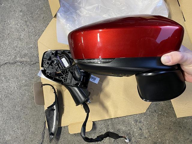 マツダ　デミオ　ドアミラー交換　ミラー不具合　ミラーが動かない　純正部品　ミラー組替え　モーター交換　福島県いわき市　いわき市　いわき板金　