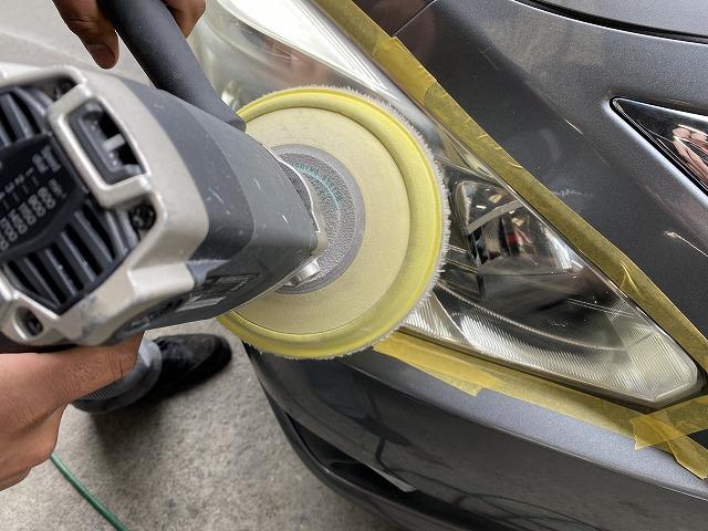 日産 ティアナ ヘッドライト磨き ヘッドライトコーティング 黄ばみ 白ボケ 劣化 リサイクルパーツ 新品パーツ コーティング施工 いわき市 ヘッドライト塗装 スモーク塗装やってます グーネットピット