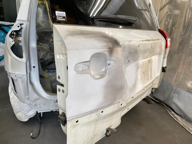 トヨタ　ヴァンガード　リア廻り補修　リアクォーター交換　070 ホワイトパール　保険事故　保険代理店　鈑金見積もり無料　車検見積もり無料　いわき市　ラプター塗装　アンダーコート　コーティング　パーツ塗装