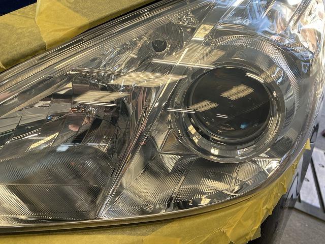トヨタ　プリウス　ヘッドライト磨き　ヘッドライトコーティング　黄ばみ　白ボケ　劣化　リサイクルパーツ　新品パーツ　コーティング施工　いわき市　ヘッドライト塗装　スモーク塗装やってます