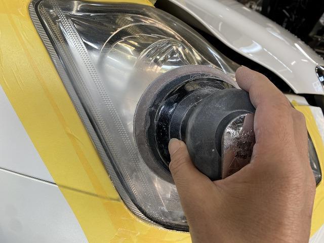 トヨタ　クラウン　ヘッドライト磨き　ヘッドライトコーティング　黄ばみ　白ボケ　劣化　リサイクルパーツ　新品パーツ　コーティング施工　いわき市　ヘッドライト塗装　スモーク塗装やってます