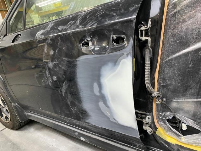 スバル XV ドア交換 ドア鈑金修理 新品パーツ リサイクルパーツ 保険事故 実費修理 福島県いわき市 ぶつけた 安くなおしたい 見積もり無料