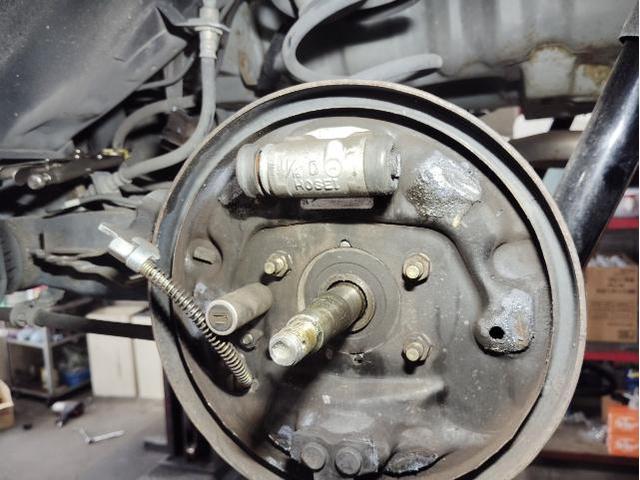 ダイハツ　コペン　車検整備　法定点検　メンテナンス　ブレーキ異音修理　ディスクローター研磨　整備のご提案　制動力アップ　ブレーキフィーリング　いわき市　特定認証整備工場　鈑金塗装工場　ラプターライナー正規施工代理店