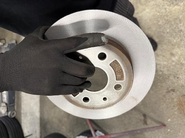 ダイハツ　コペン　ローター研磨 ブレーキローター研磨　ブレーキなき　ブレーキ異音　ローター歪み　ローター錆　研磨　ディスクローター研磨　福島県いわき市内郷