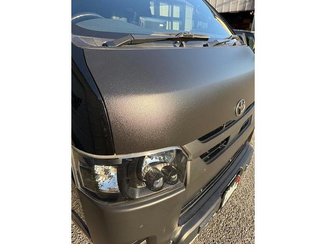 トヨタ　ハイエースバン　ラプター塗装　ボンネット塗装　ボンネットラプター塗装　ラプターライナー正規施工代理店　ゴツゴツ塗装　カスタム塗装　ツヤ消し塗装　福島県いわき市内郷