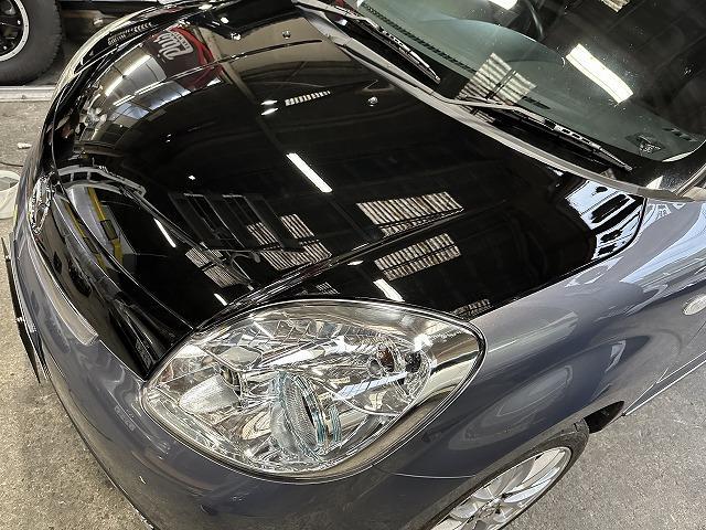マツダ　ベリーサ　カスタムペイント　ボンネット塗装　色違い塗装　ボンネット黒塗装　カスタム塗装　オリジナル塗装　福島県いわき市内郷　見積もり無料　土日営業　日曜営業