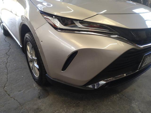 トヨタ　ハリアー　バンパー交換　バンパーキズ　バンパーぶつけた　当て逃げ　保険修理　パーツ交換　新品取替　キズ修理　代車無料　いわき市　内郷　ラプター塗装　車検見積もり無料　鈑金見積もり　塗装見積もり