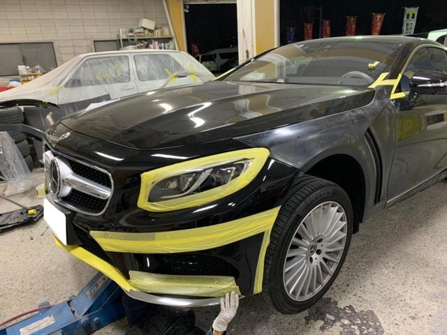 メルセデスベンツ　Sクラス ｓ450 エアロパーツ　取付　WALD　輸入車　高級車【明石市　加古川市　神戸市西区　播磨町　稲美町　傷へこみ直し　板金修理　塗装　ドレスアップ　カスタム　取り付け　加工　車検　ガラスコーティングお任せください】