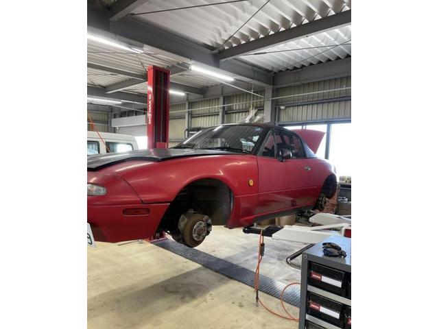 ユーノス　ロードスター　マツダ　全塗装　オールペン　ホイール塗装【稲美町　播磨町　加古川市　明石市　神戸市西区　傷へこみ直し　板金修理　塗装　中古車販売　ドレスアップ　カスタム　取付　加工　車検　ガラスコーティングお任せください】