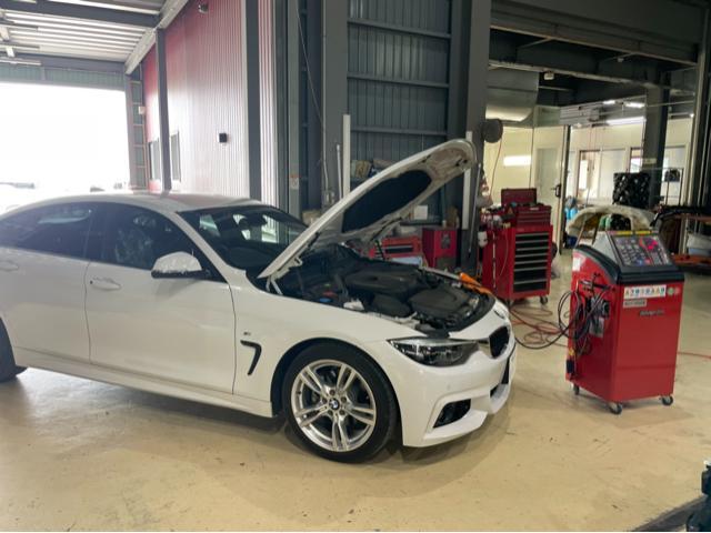 BMW 420i グランクーペ　エアコンクリーニング施工しました。帯広　音更　十勝　札内　ガラスコーティング　輸入車　エアコンガス　クリーニング
