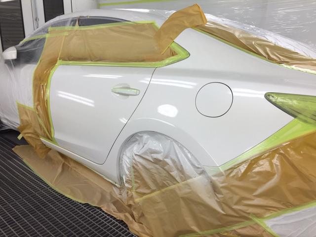 アテンザ　左リアドア、左クォーターパネル修理【徳島市　傷へこみ直し　板金修理】