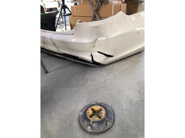 メルセデスベンツ　Eクラス　リアバンパー修理【徳島市　板金　塗装　車検　整備　メンテナンス　山崎ボデーワークス】