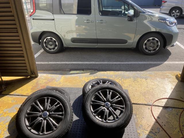 小田原市 神奈川 通販ネットで購入したタイヤ 持ち込交換可能 185/65R15 195/65R15 ダウンサス マフラー 車高調