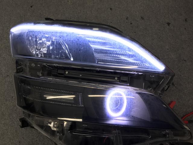 ヴェルファイア インナーブラック LEDリング ファイバー加工 カスタム
