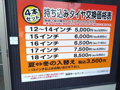 タイヤ交換（累計）７．５万台を突破