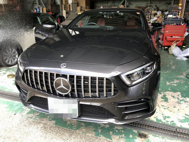 メルセデスＡＭＧ ＣＬＳ６３ (C257)パナメリカーナグリル交換・レーダー探知機取り付け作業作業実施 ／車検・整備・見積もりもお任せ下さい！足立区・葛飾区・北区・荒川区・板橋区、埼玉県川口市、八潮市、他地域のお客様も大歓迎です！