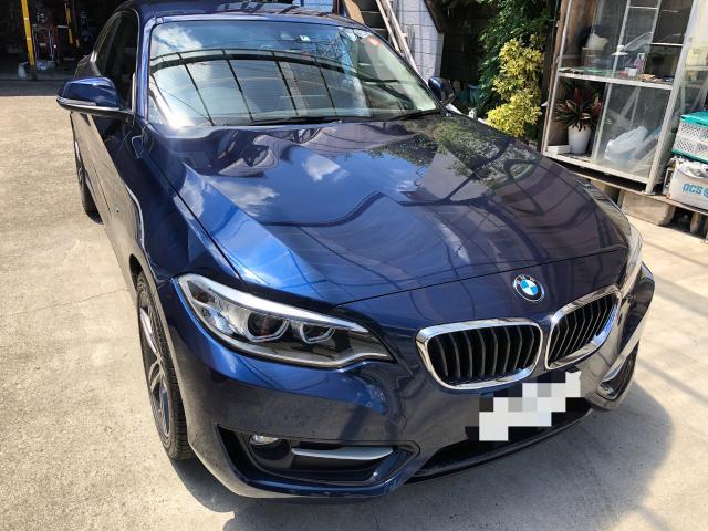 BMW 220i(F22)ドライブレコーダー取り付け作業実施 ／車検・整備・見積もりもお任せ下さい！足立区・葛飾区・北区・荒川区・板橋区・江戸川区・江東区、埼玉県川口市、鳩ケ谷、八潮市、他地域のお客様も大歓迎です！