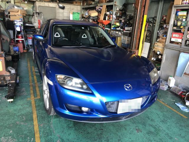 マツダ RX-8 スパークプラグ交換作業実施 ／車検・整備・見積もりもお任せ下さい！足立区・葛飾区・北区・荒川区・板橋区・江戸川区、埼玉県川口市、鳩ケ谷、八潮市、他地域のお客様も大歓迎です！