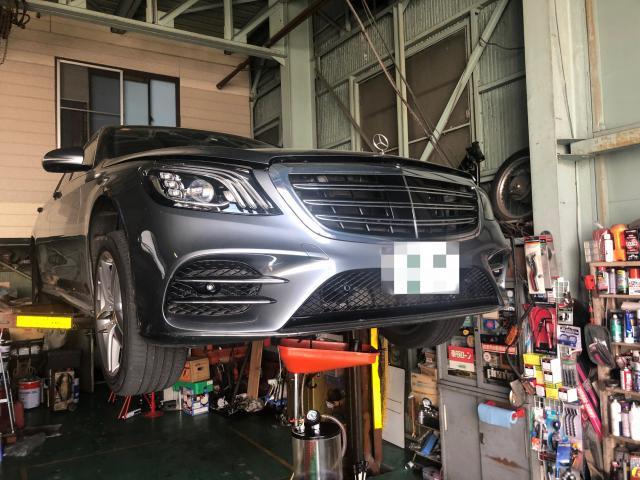 メルセデスベンツ Ｓクラス (W222) エンジンオイル・オイルエレメント交換作業実施 ／車検・整備・見積もりもお任せ下さい！足立区・葛飾区・北区・荒川区・板橋区、埼玉県川口市、八潮市、他地域のお客様も大歓迎です！
