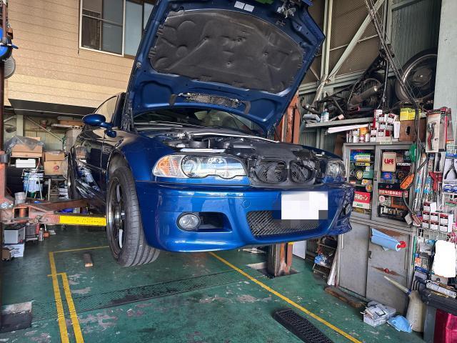 BMW Ｍ３ (E46) 車検整備作業実施 ／車検・整備・見積もりもお任せ下さい！足立区・葛飾区・北区・荒川区・板橋区・江戸川区・江東区、埼玉県川口市、鳩ケ谷、八潮市、他地域のお客様も大歓迎です！