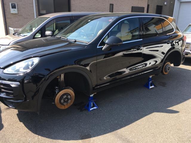 Porsche ポルシェ Cayenne カイエン KW ver3 車高調 取り付け Porsche ポルシェ Cayenne カイエン KW ver3 車高調 取り付け