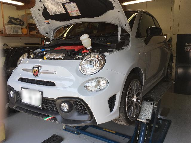 アバルト ABARTH 595 500 ブレーキフルード 交換 進化剤 施工