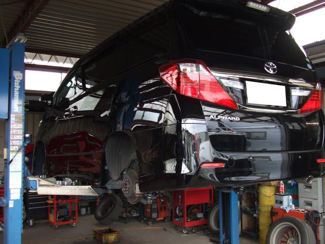 トヨタ　アルファード　車検　車検整備　オイル交換　A/Cクリーンフィルター交換