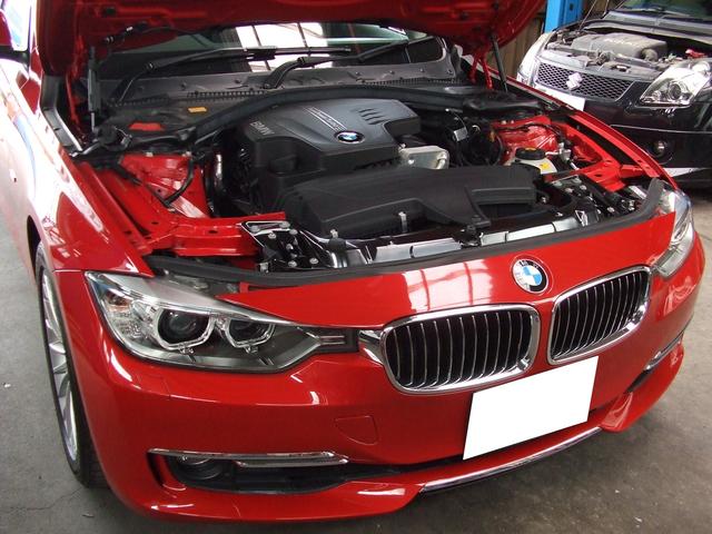 BMW   320i    オイル交換　オイルエレメント交換　10W-40
