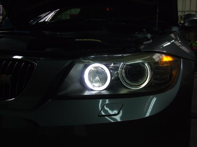 BMW 　320i  VB25    LED RING MARKER交換　LED　7000K   H8 　カスタム　湘南　茅ヶ崎
