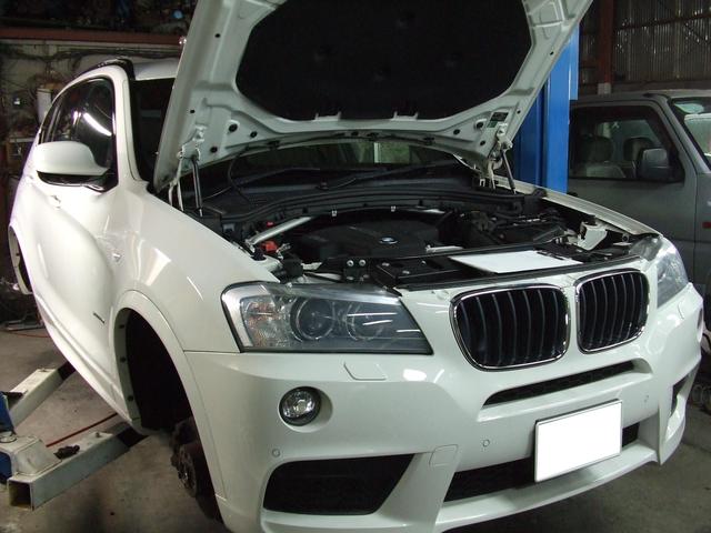 BMW　X3　WX20　　車検　継続車検　車検点検整備　法定２４ヶ月点検　ワコーズ
エンジンオイル交換　湘南　茅ヶ崎