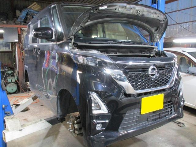 日産　ルークス　B44A　12ヶ月点検　法定点検　点検整備　エンジンオイル交換　点検記録簿　点検ステッカー　湘南　茅ヶ崎　藤沢　　