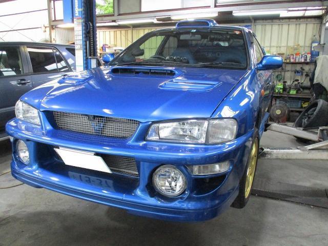 スバル　インプレッサ　GC8　ラジエーター交換　シフトリンクブッシュ交換　ノックセンサー交換　社外ラジエーター　ブリッツ　交換施工　湘南　茅ヶ崎　アスリート湘南波乗り自動車