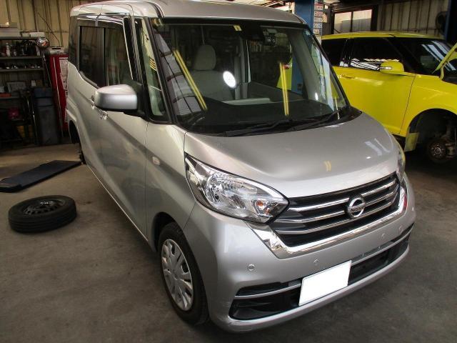 日産　デイズルークス　B21A　ブレーキ　異音　修理　点検整備　ディスクパット
リヤライニング　清掃調整　鳴き止め施工　湘南　茅ヶ崎市　アスリート湘南波乗り自動車