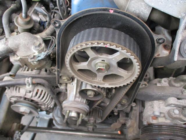 スズキ　ジムニー　JA１2W　F6A 　タイミングベルト　ウオーターポンプ　オイルシール　車検　車検整備　サスペンション交換　スプリング　ショックアブソーバータイヤ交換　タンクガード取付　カスタム　湘南　茅ヶ崎市　アスリート湘南波乗り自動車