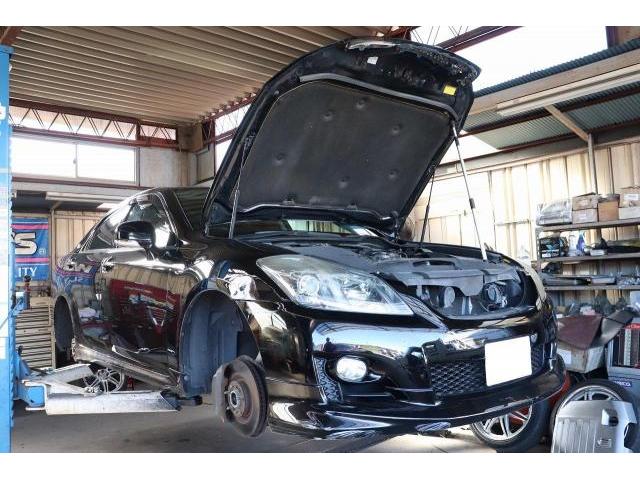トヨタ　クラウン　GRS204　ヘッドライトコーティング　車検　継続車検　法定24ヶ月点検　点検整備　湘南　茅ケ崎市　アスリート湘南波乗り自動車