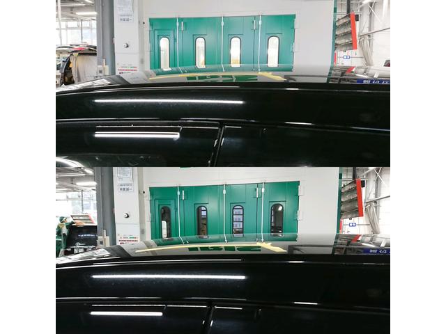 トヨタ ハリアーのルーフパネルのへこみのデントリペア