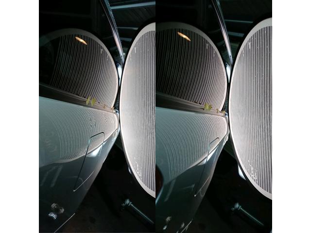 スバル レガシィーツーリングワゴンの両側クォーターパネル8箇所のへこみのデントリペア