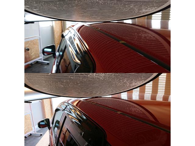 ホンダ フィットRSの両側ルーフサイドピラーのデントリペア