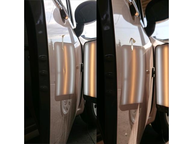 スズキ アルトラパンのフロントドアのへこみのデントリペア