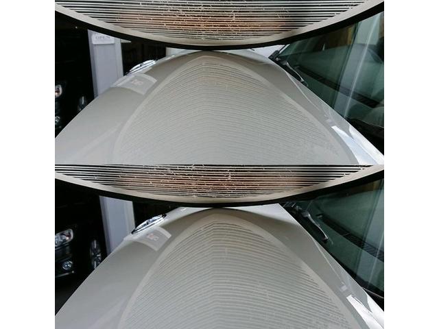 トヨタ ハイエースバンのボンネットの凹みのデントリペア