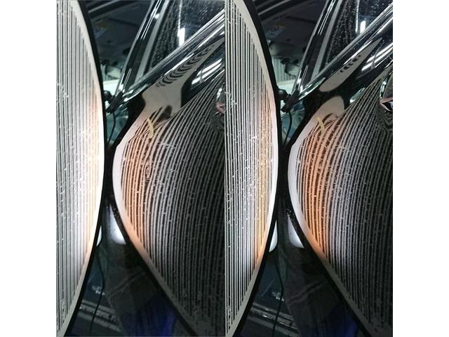 スバル インプレッサXVのリアドアの凹みのデントリペア
