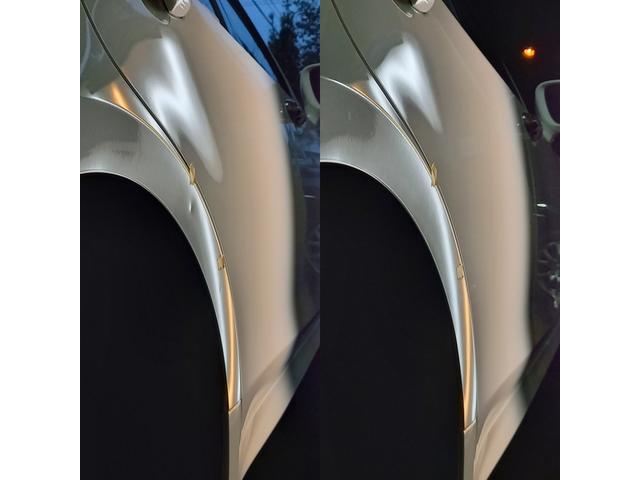 トヨタ　クラウンハイブリッドのクォーターパネルの凹みのデントリペア