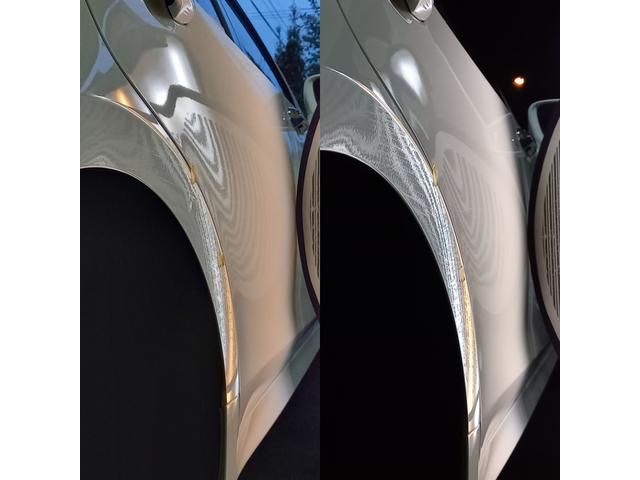 トヨタ　クラウンハイブリッドのクォーターパネルの凹みのデントリペア