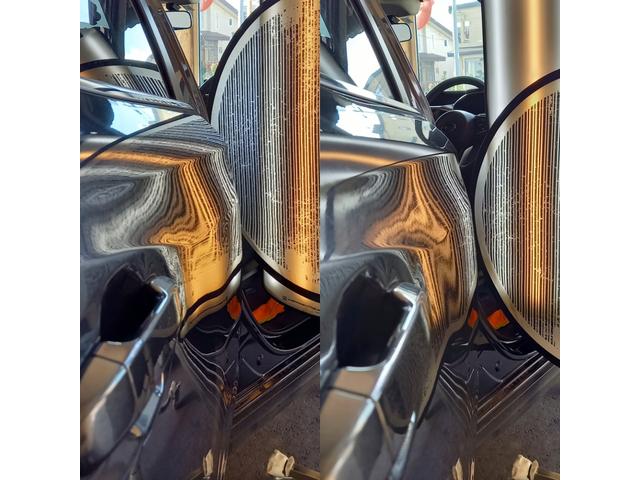 スバル インプレッサXV リアドアとクォーターパネルの6箇所の凹みのデントリペア